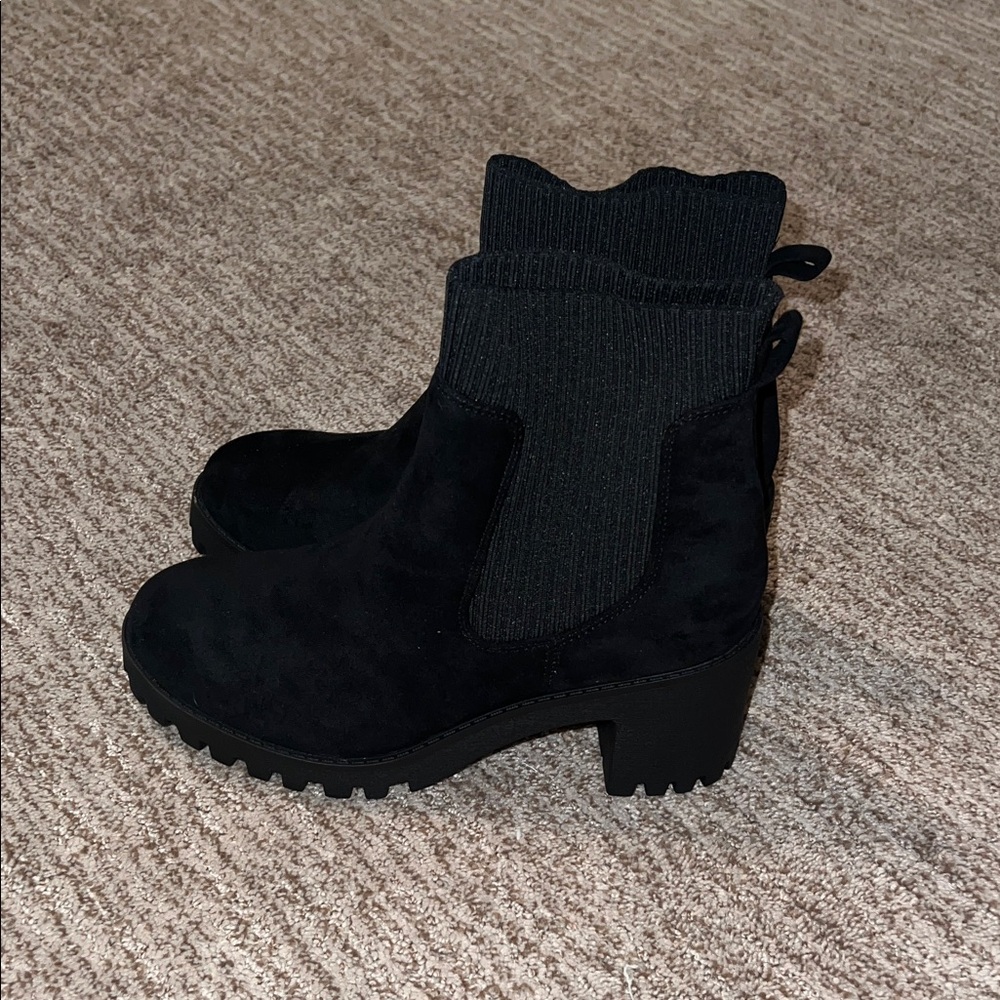 Paris Blues Black Ankle Booties